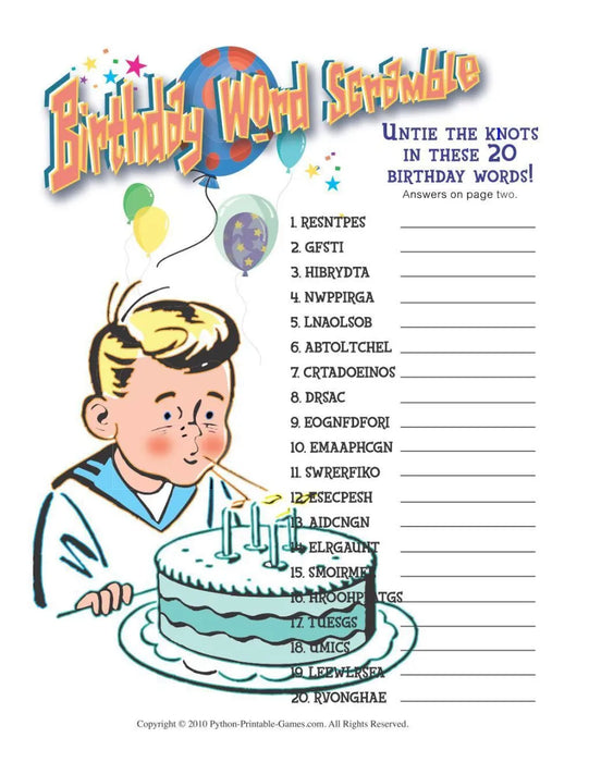 All Birthday Games