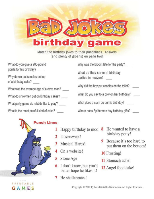All Birthday Games