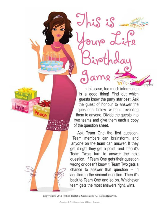 1957 Birthday pack + FREE Party Games