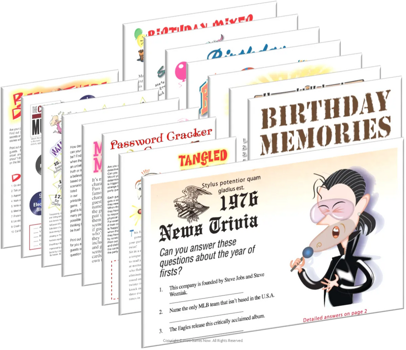 1977 Birthday pack + FREE Party Games