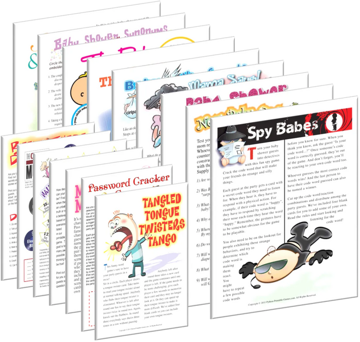 All Baby Shower Games + FREE Party Games