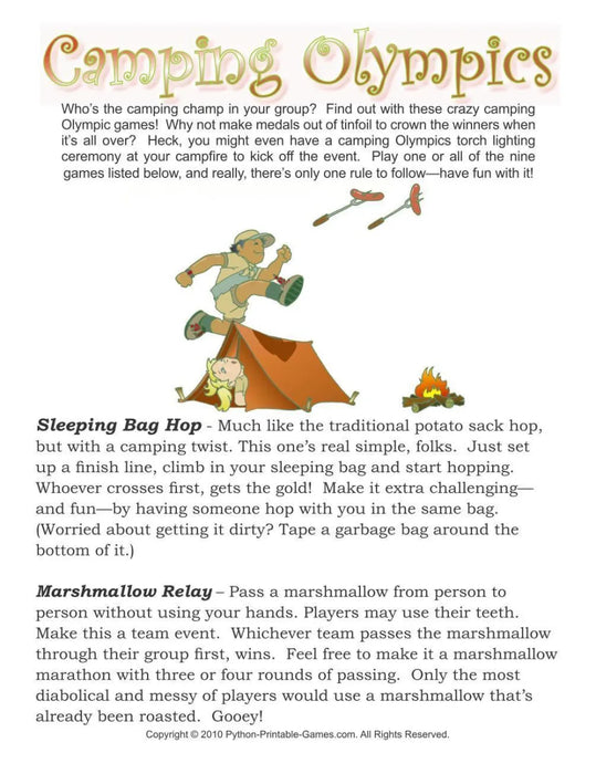 All Camping Games + FREE Party Games