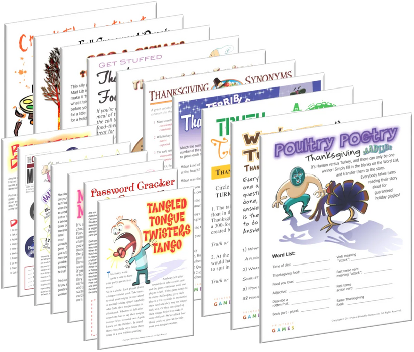 All Thanksgiving Games + FREE Party Games
