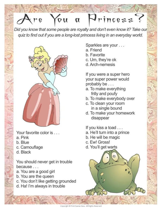Are You A Princess Quizz