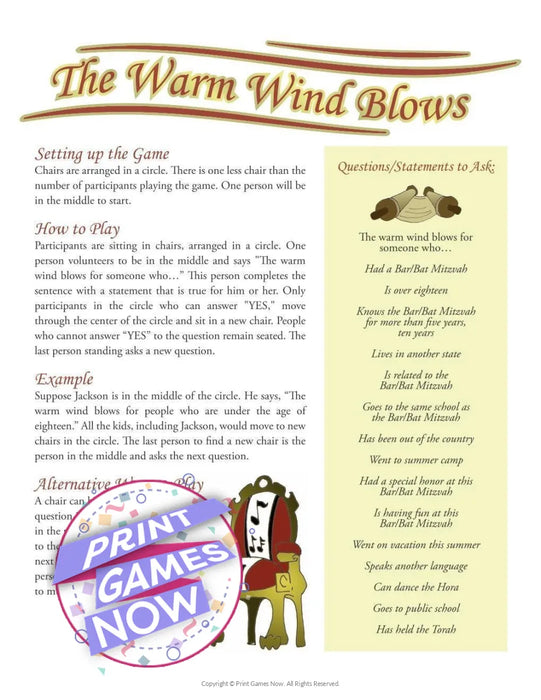 Bar & Bat Mitzvah: The Warm Wind Blows