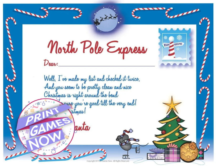 Christmas: Letter From Santa and Thank You Notes