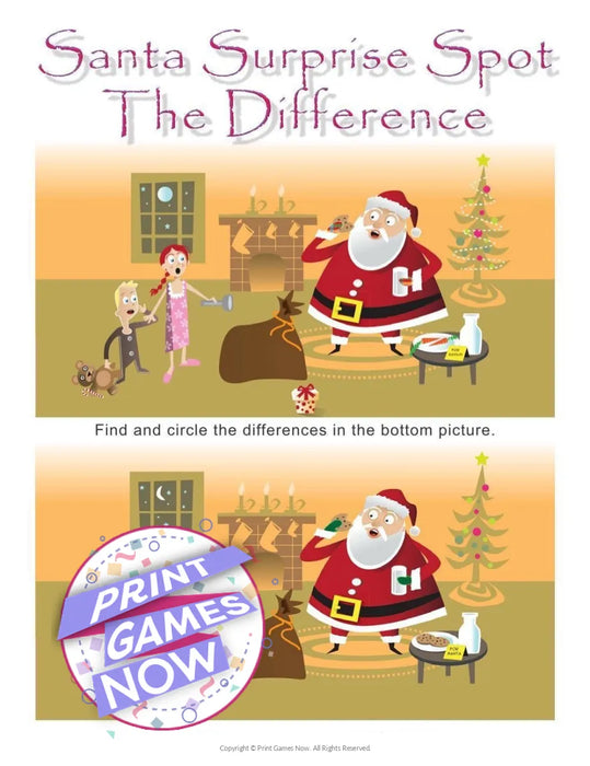 Christmas: Santa Claus Spot the Difference