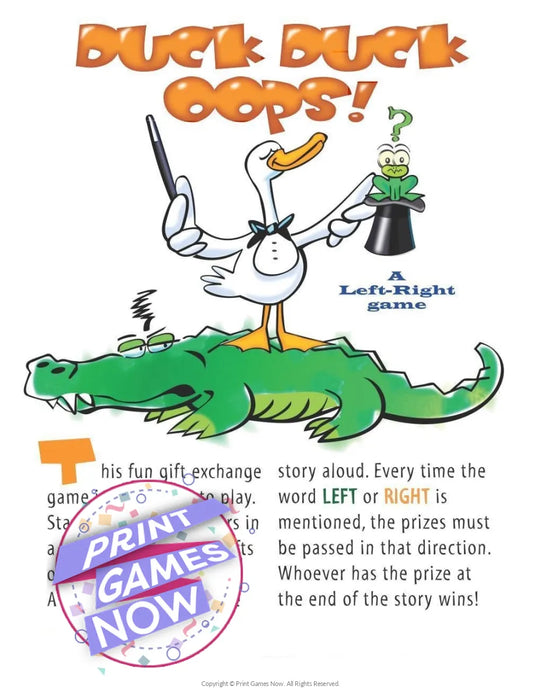 Duck Duck Oops Left Right Game