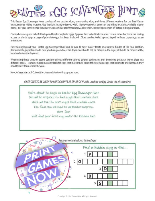 Easter: Egg Scavenger Hunt