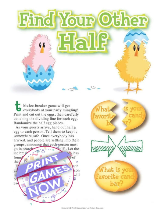 Easter: Find Your Other Half Easter Egg