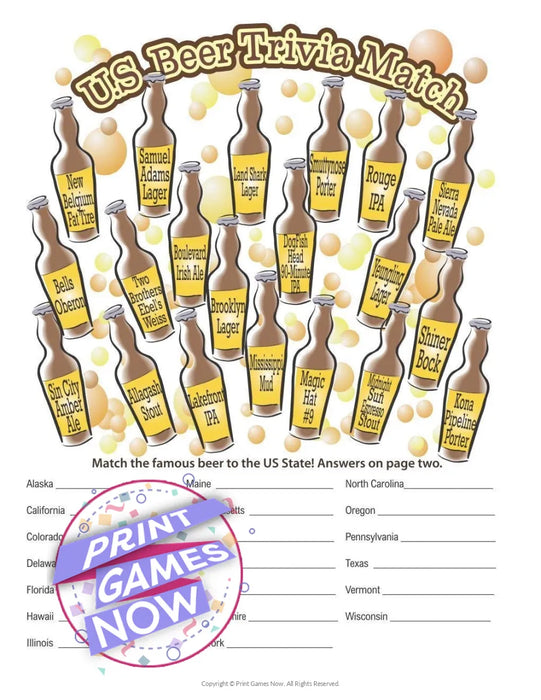 Foods & Drinks Games: US Beer Trivia Game