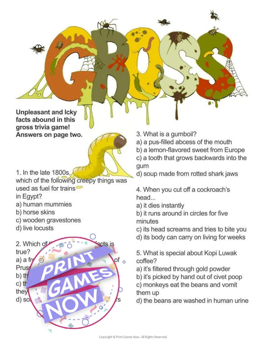 Halloween: Gross Trivia