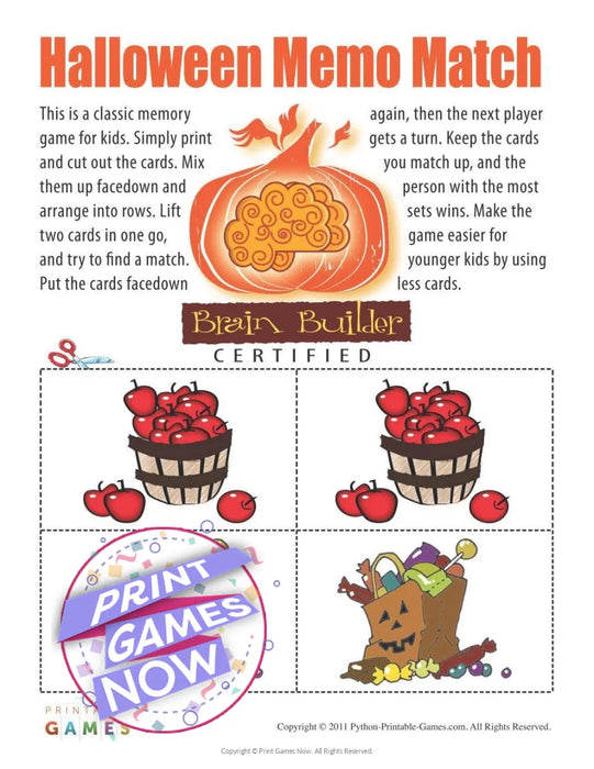 Halloween: Memory Match Game