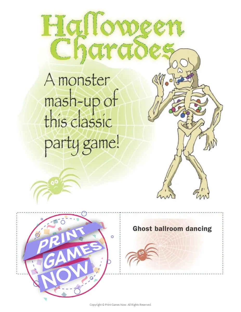 Charades Printable Party Games