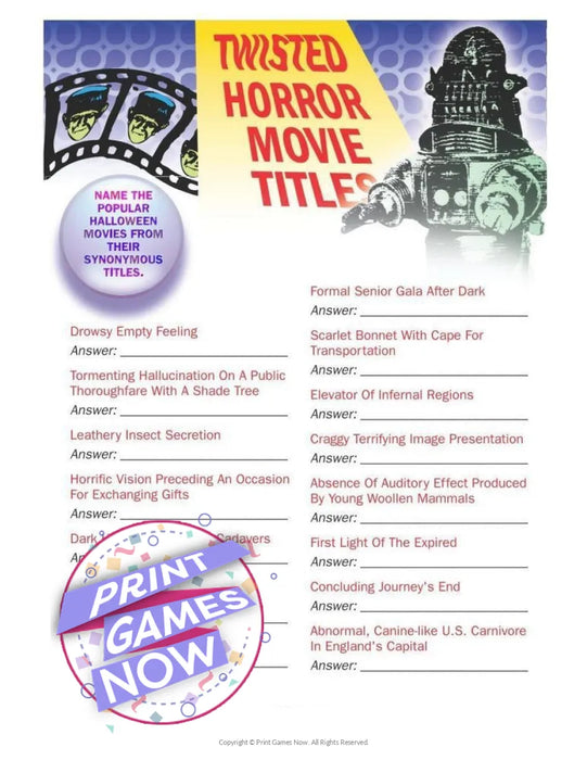 Halloween: Twisted Horror Movie Titles