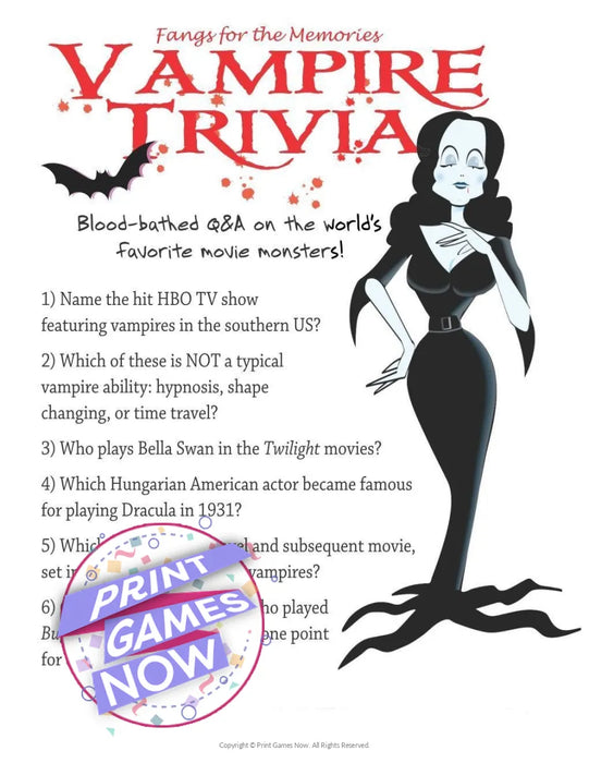 Halloween: Vampire Trivia