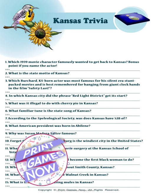 American Games: Kansas Trivia