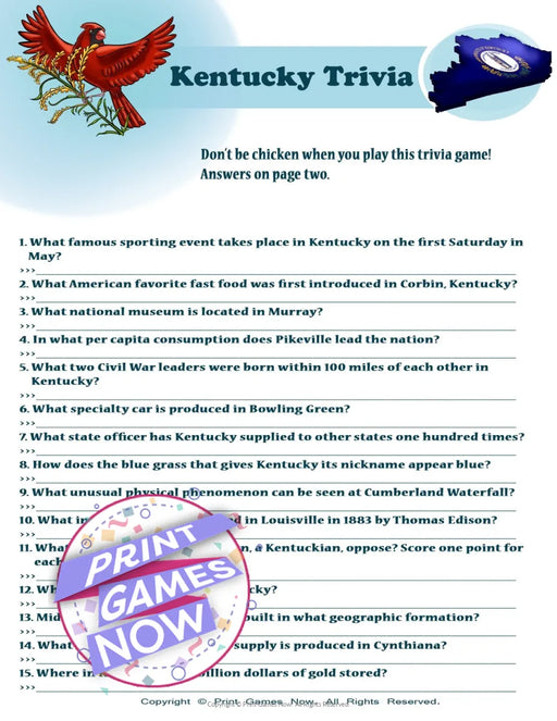 American Games: Kentucky Trivia