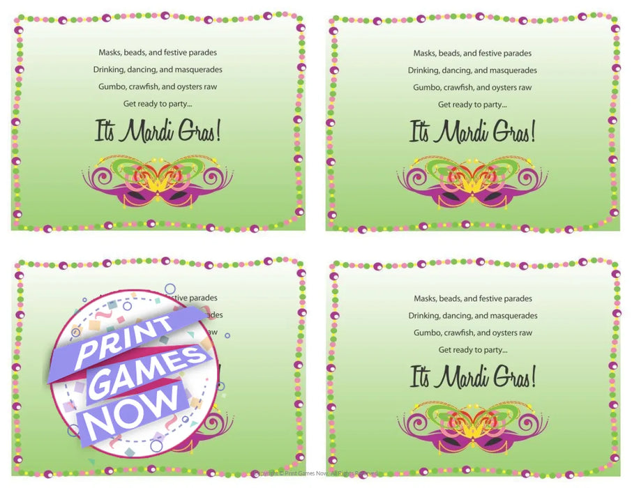 Mardi Gras: Invitations