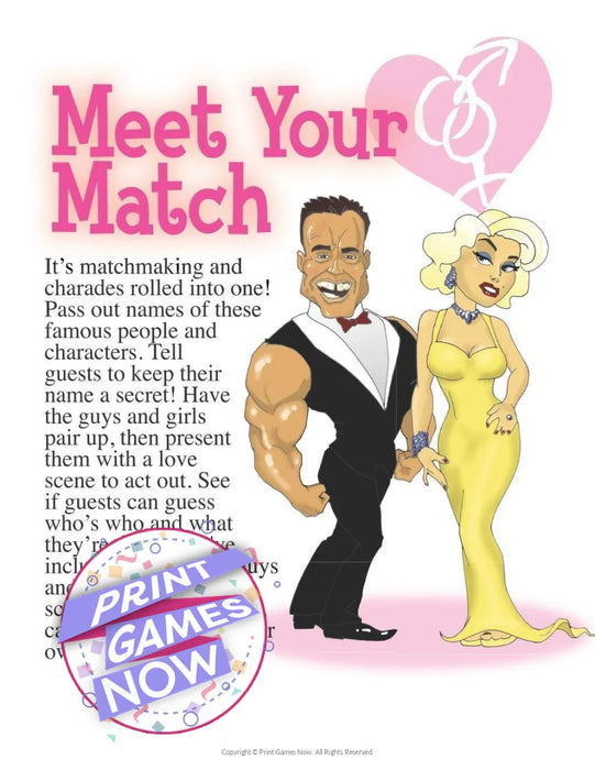 Party Games: Meet Your Match Famous Couples