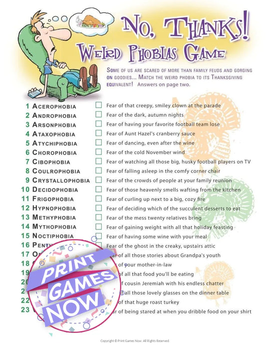 No Thank You! Weird Phobias