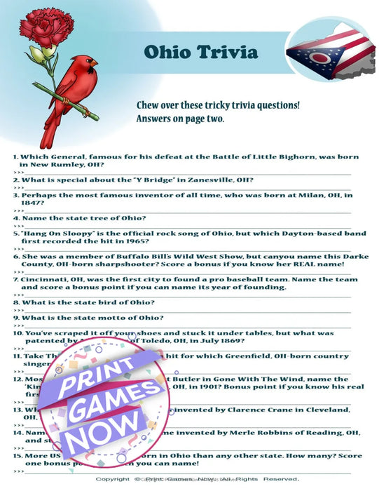 American Games: Ohio trivia