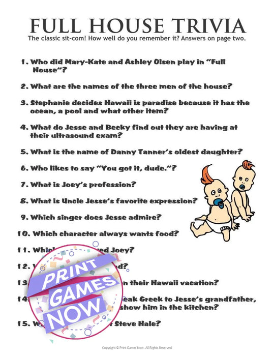 Pop Culture Games: Full House Trivia