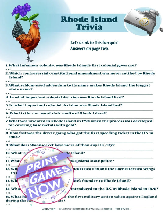 American Games: Rhode Island trivia