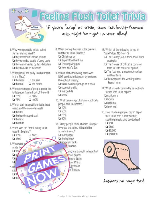 Super Bowl: Super 'Bowl': Toilet Trivia