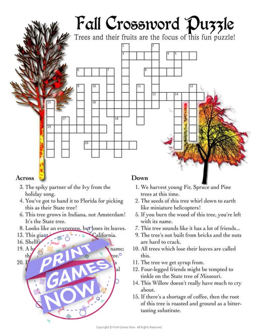 Thanksgiving: Crossword Puzzles Pack