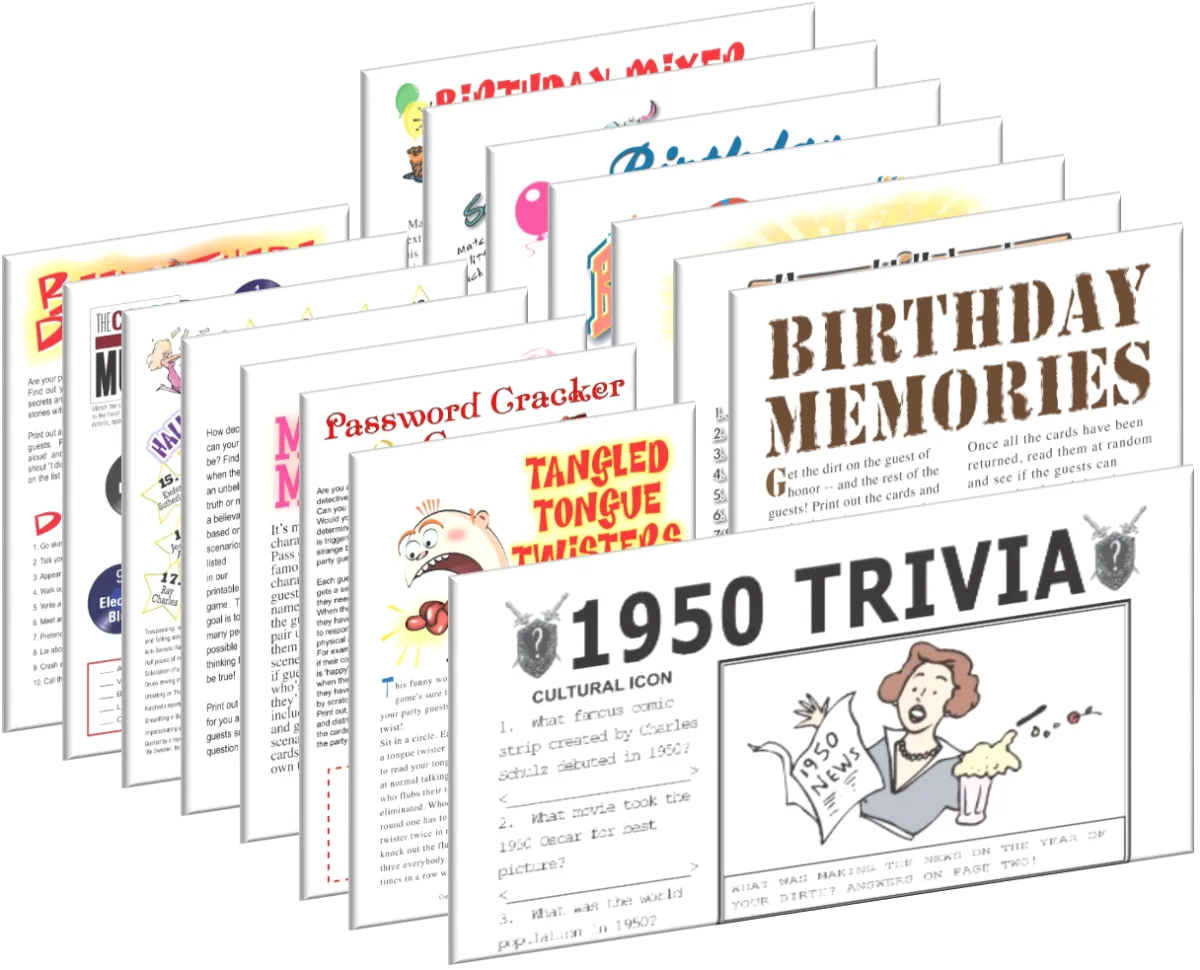Printable 1950 Birthday Trivia Pack + FREE Party Games Bundle — Print Games Now printable-1950-birthday-trivia-pack-free-party-games-bundle-print-games-now