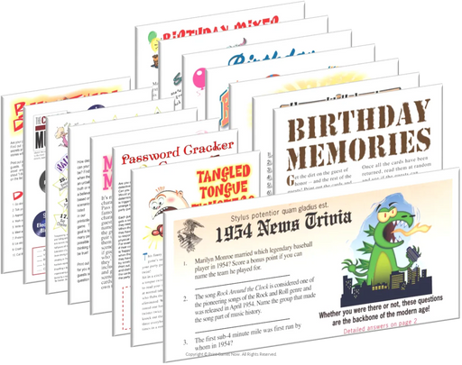 1954 Birthday pack + FREE Party Games