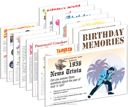 1956 Birthday pack + FREE Party Games