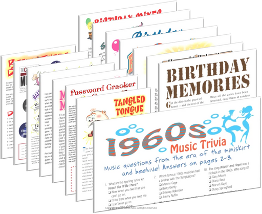 1960 Birthday pack + FREE Party Games