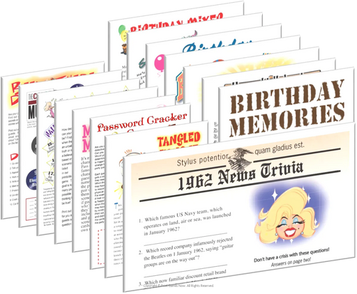 1962 Birthday pack + FREE Party Games