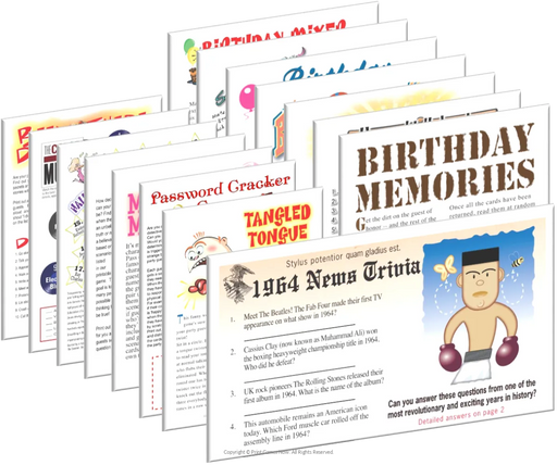 1964 Birthday pack + FREE Party Games