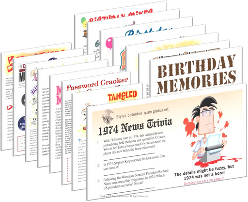 1974 Birthday pack + FREE Party Games