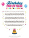 2012 Birthday pack + FREE Party Games