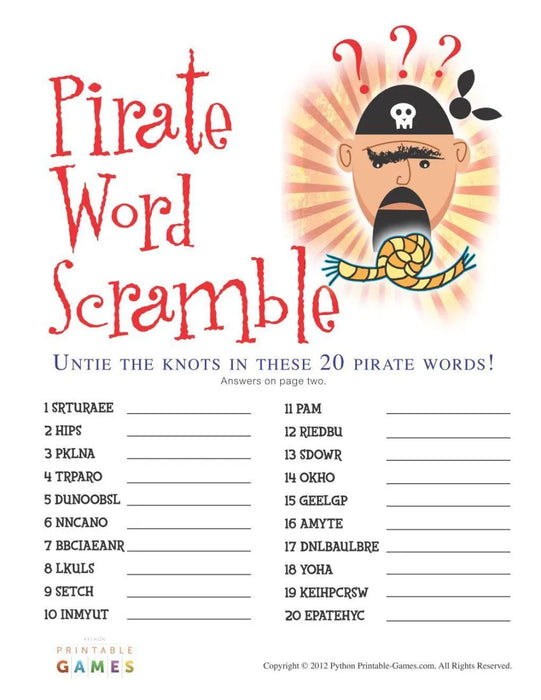 All Pirate Party Games + FREE Party Games