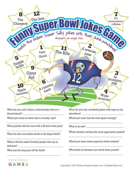 All Super Bowl Games + FREE Party Games