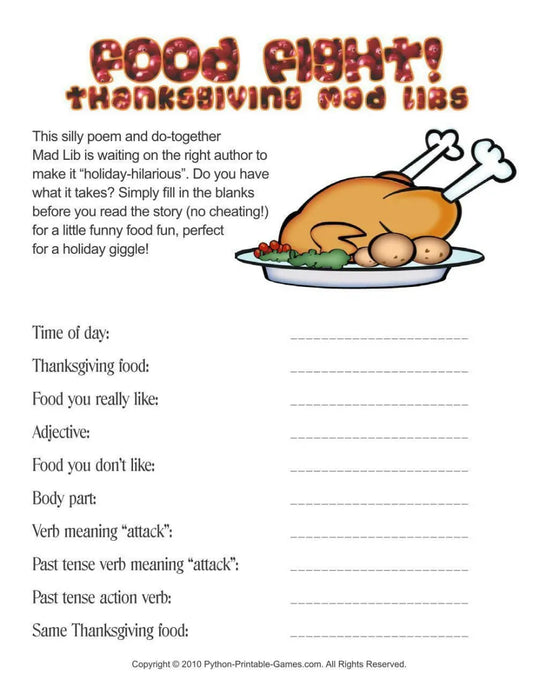 All Thanksgiving Games + FREE Party Games
