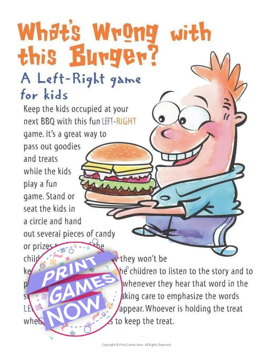 BBQ Games: What's Wrong With This Burger Left Right