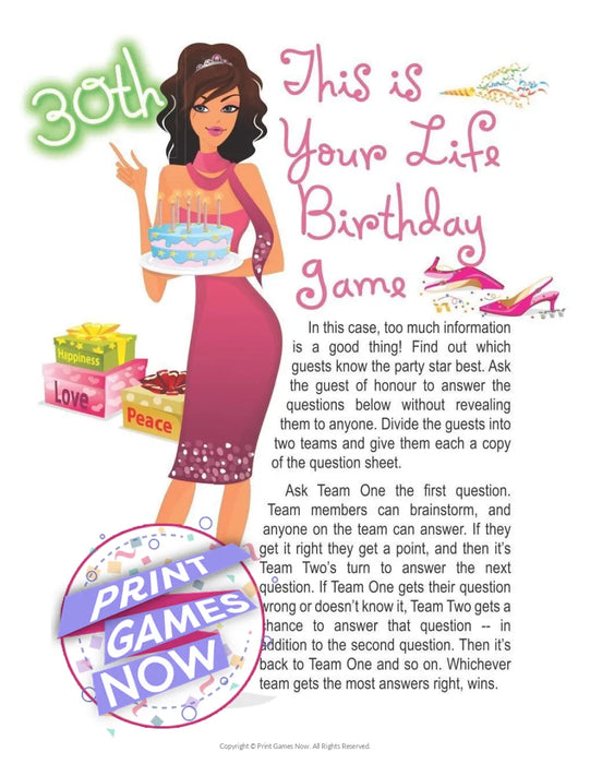 Birthday Party: 30 years old - This Is Your Life