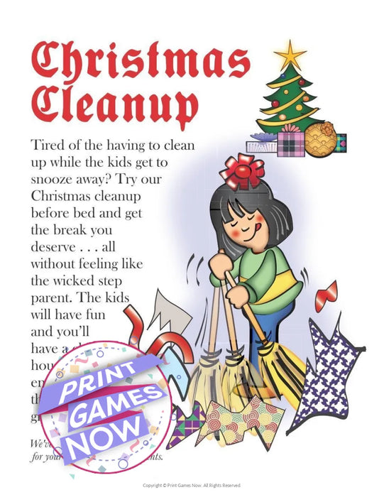 Christmas: Christmas Cleanup Scavenger Hunt For Kids