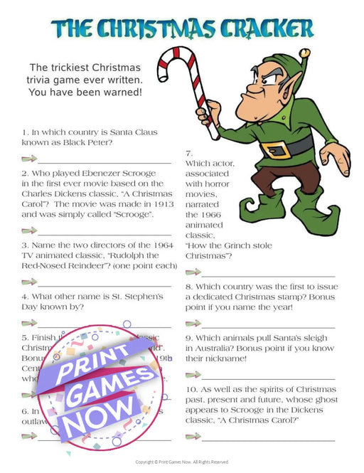 Christmas: Cracker Hard Trivia