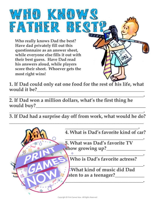 Father's Day: Who Knows Daddy Best?