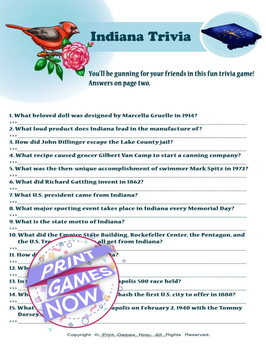 American Games: Indiana Trivia