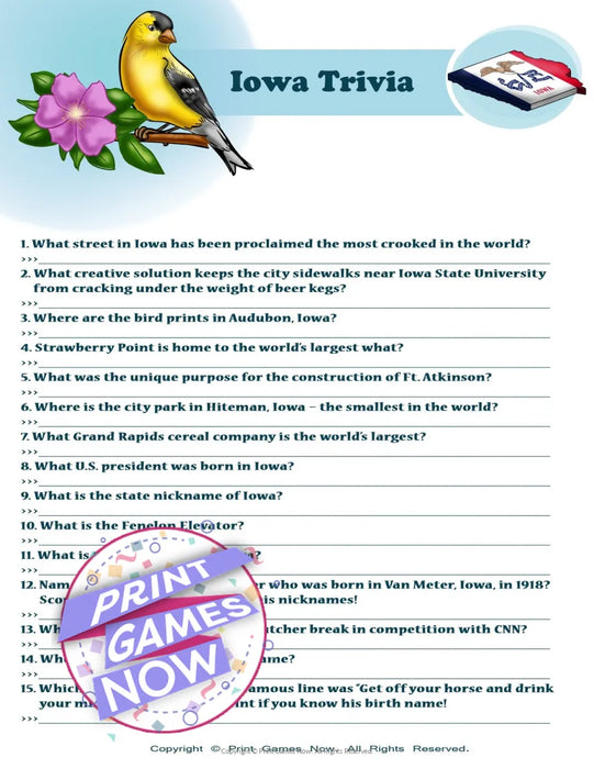 American Games: Iowa Trivia