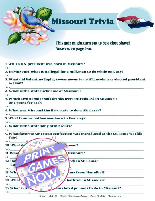 American Games: Missouri trivia