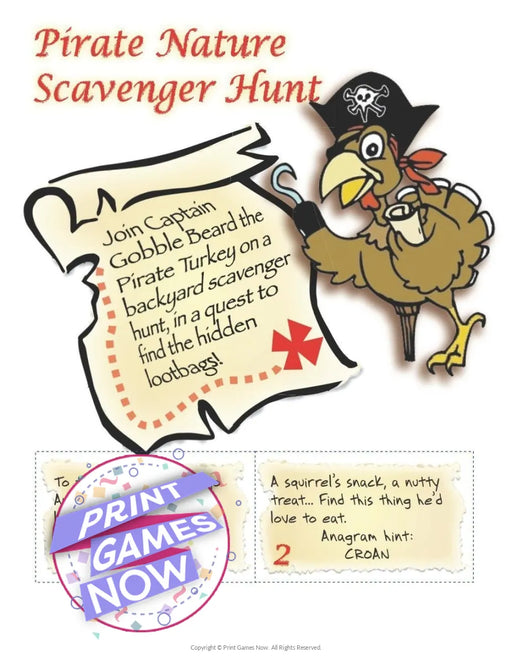 Pirate Party: Nature Scavenger Hunt